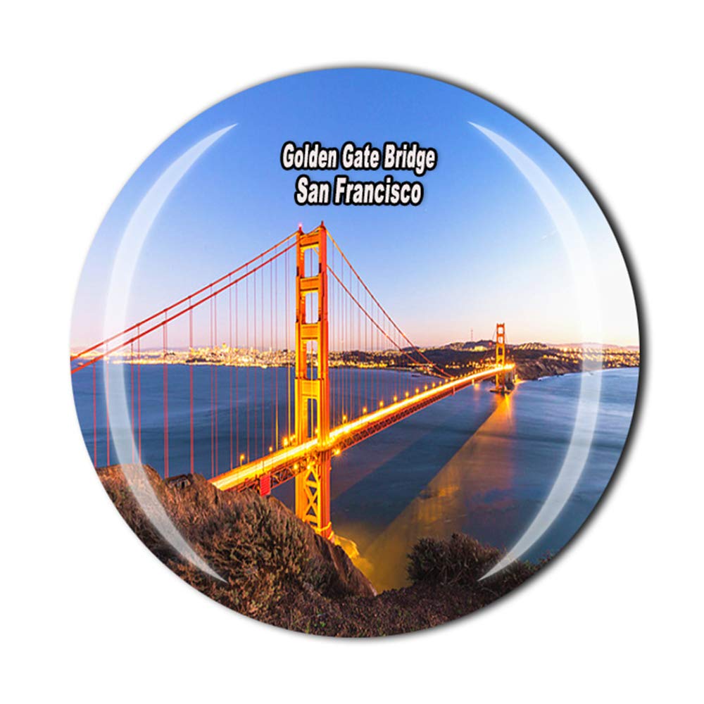 Golden Gate Bridge San Francisco California USA America Fridge Magnet Souvenir Crystal Magnetic Sticker