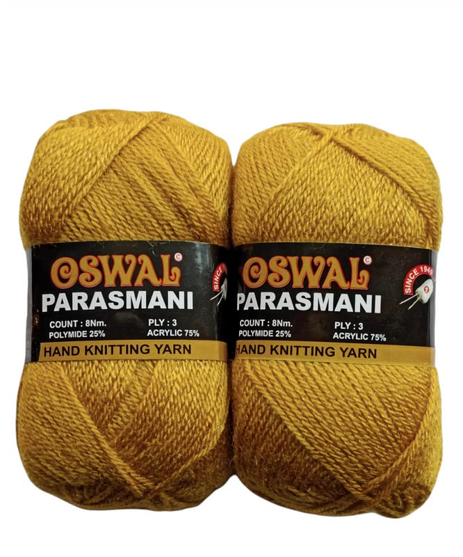 Image of KYSS NTGS Oswal Parasmani Wool Hand Knitting Soft Fingering Crochet Hook Colour (1 Ball /100GMS Each) 200 Gram Shade No-42,Multicolor