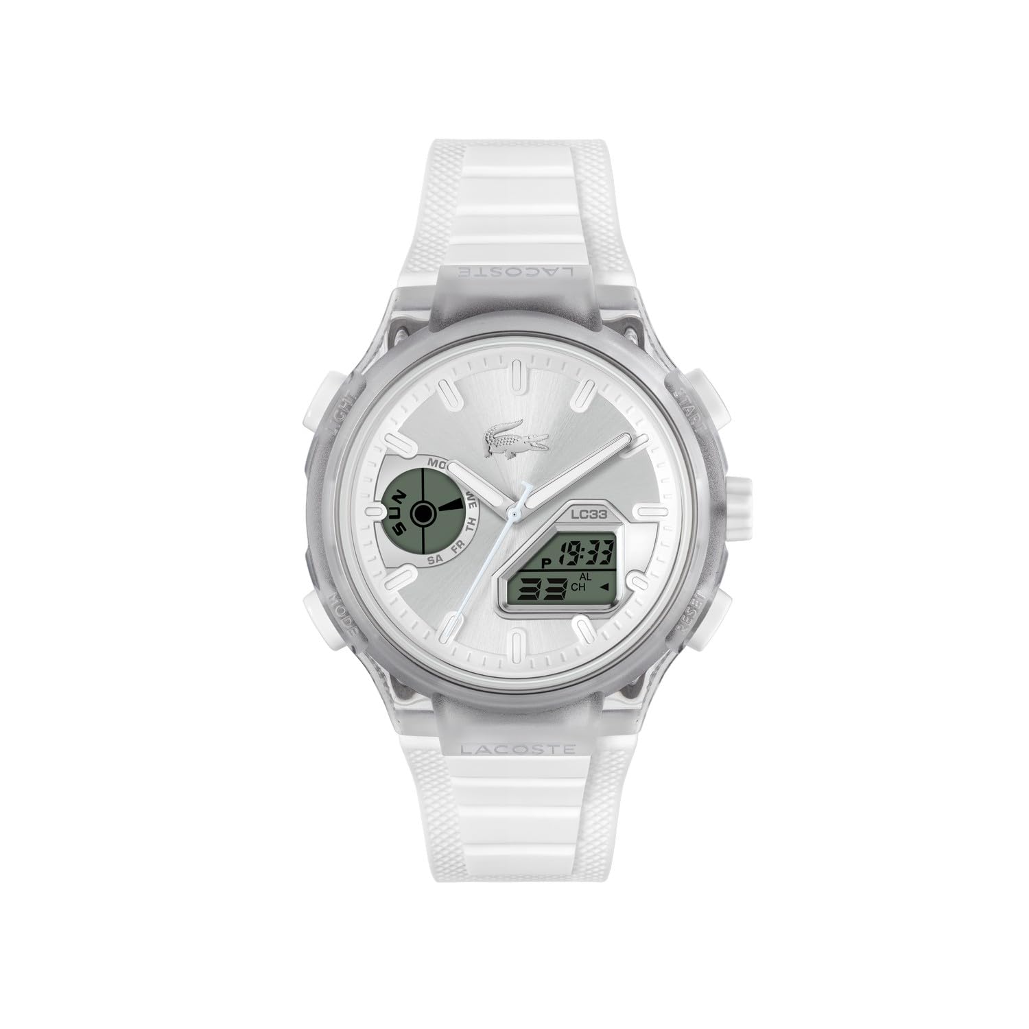 lacoste Lc33 Qtz Basic Silver White Round Dial White Strap Watch for Men- 2011480-picture-10