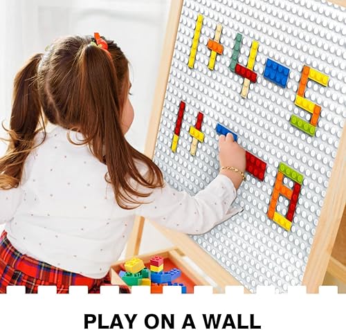 Miniatura 5 de Etarnfly Paquete de 8 placas base de construcción de despegar y pegar, tablas de construcción clásicas de 10 x 10 pulgadas, 100% compatibles con