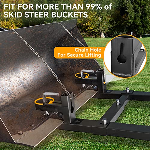 Image of YINTATECH 60 inch 4000 lbs Clamp on Pallet Forks Heavy Duty Bucket Attachment