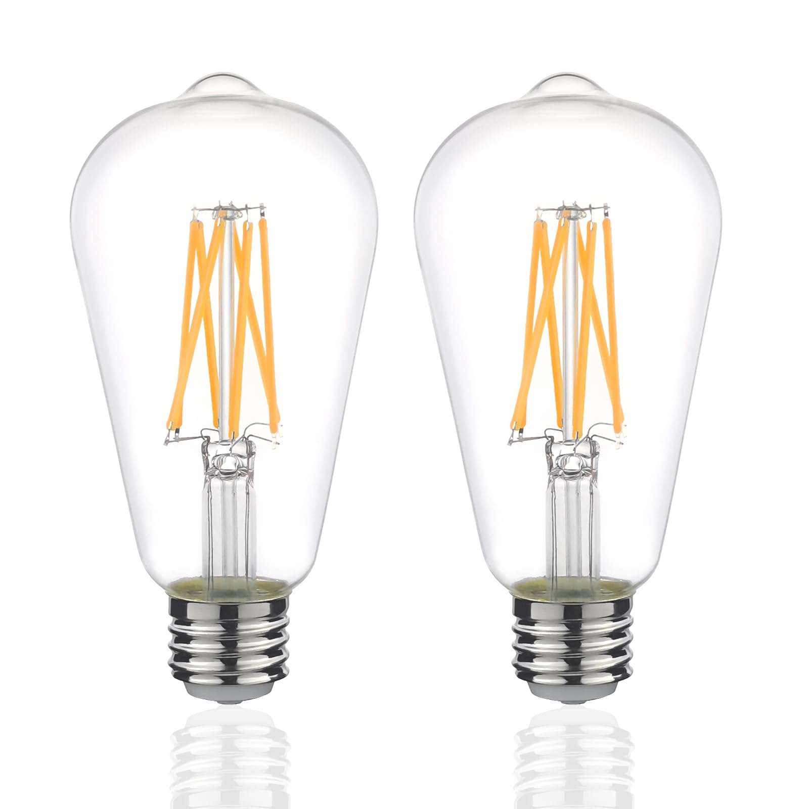 ST21 ST64 3 Way LED Bulb E26 Base 30 50 80W Equivalent 2700K Soft White Non-Dimmable Ideal for