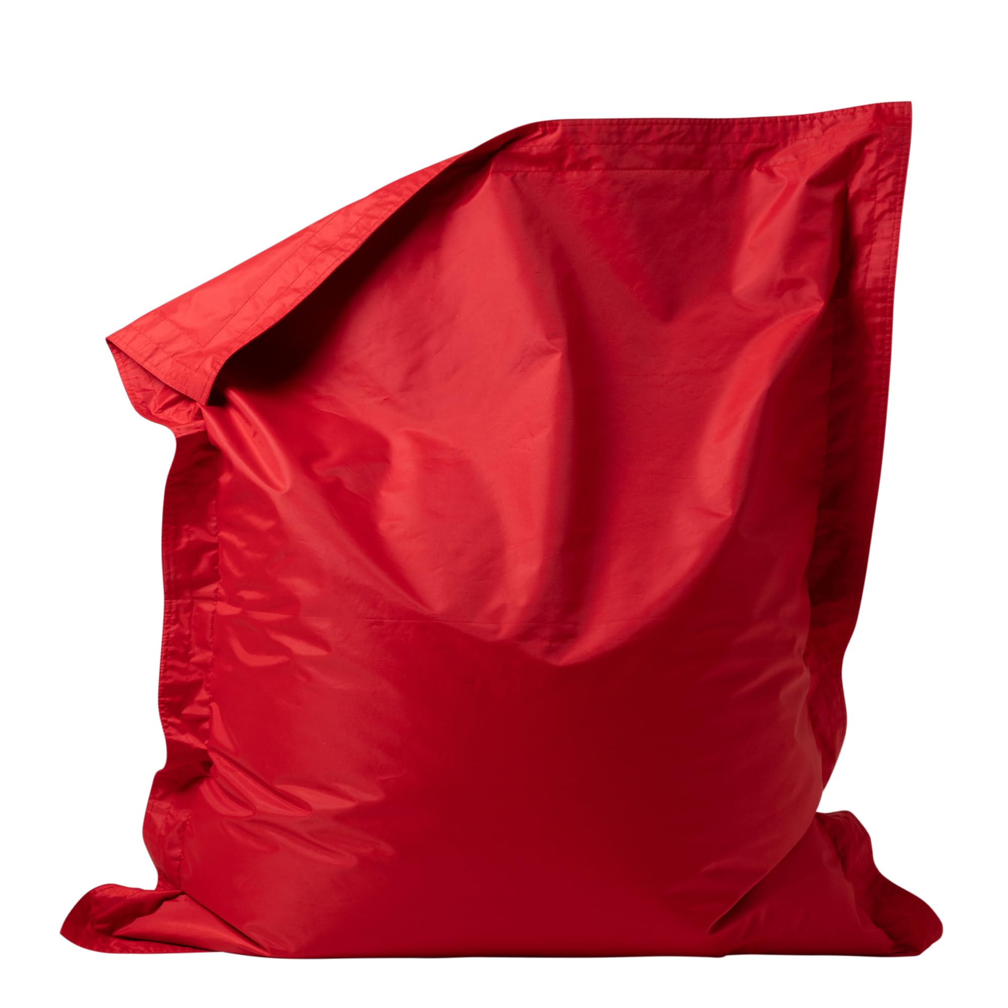 Bean Bag BazaarKids Bean Bag, Red, Water Resistant Fabric, Floor Cushion, Beanbag for Indoor and Outdoor Use with Filling Included, 125cm x 100cm, Gaming, Bedroom, Playroom, GardenOEKO-TEX STANDARD 100