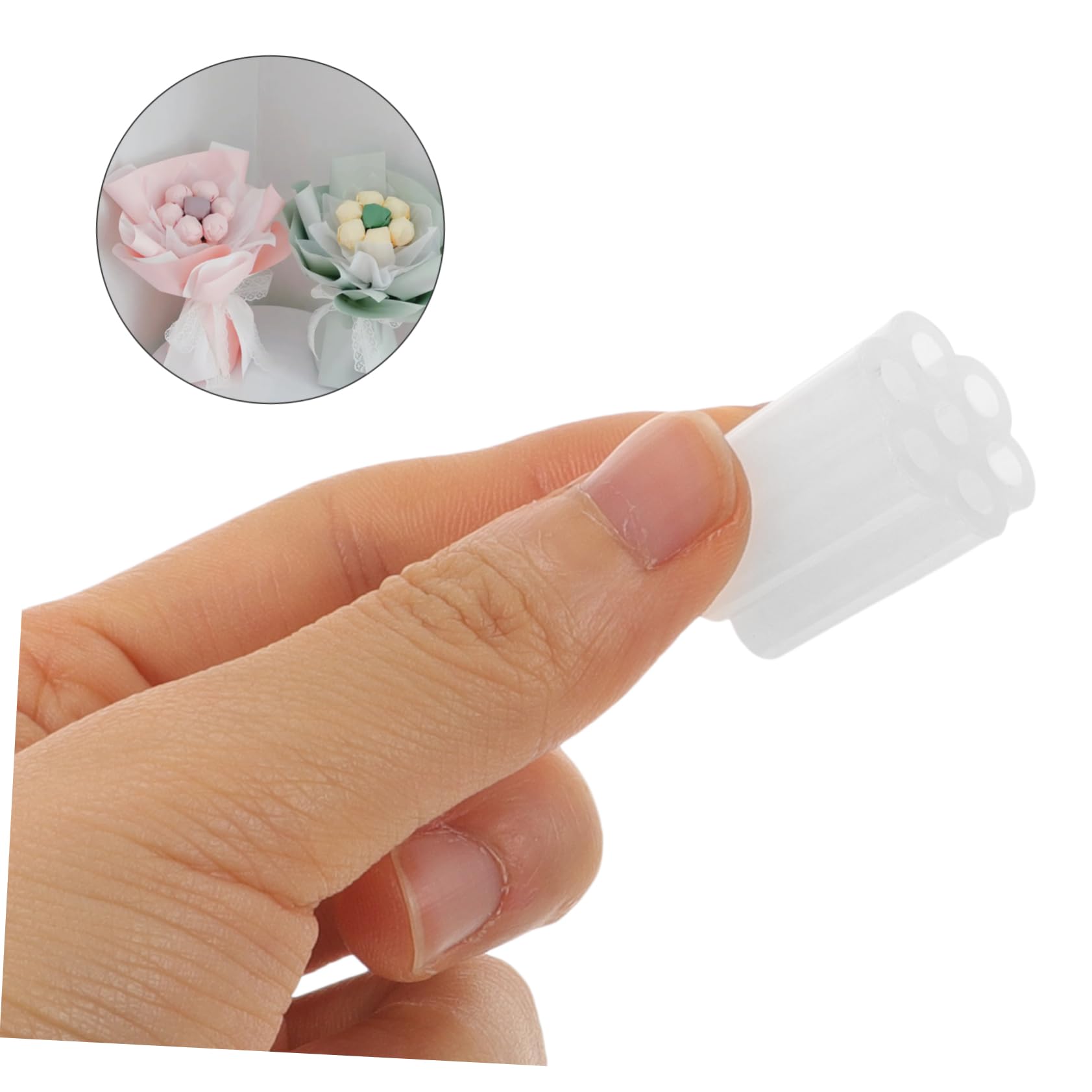 Lurrose 5 Ensembles Porte-Fleurs en Sucette Présentoir À Ventouse Porte-Sucette De Bureau Support Bonbon Porte-sucettes Porte-Sucette Pratique Porte-gâteau Plastique Blanche 30 Pièces X 5
