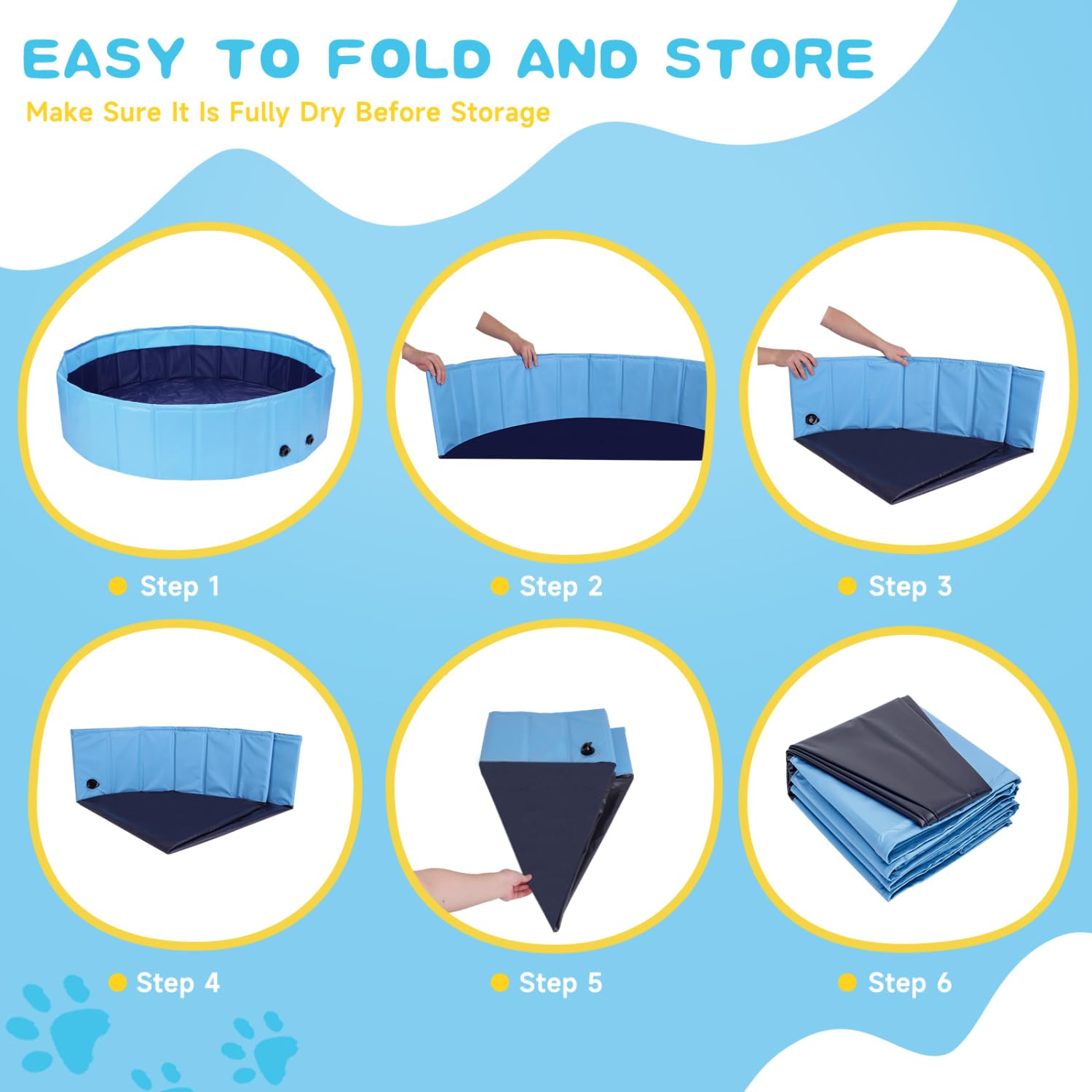 Nobleza Piscina para Perros Plegable Portátil PVC 160x30cm Antideslizante Bañera con Aspersor 2 en 1