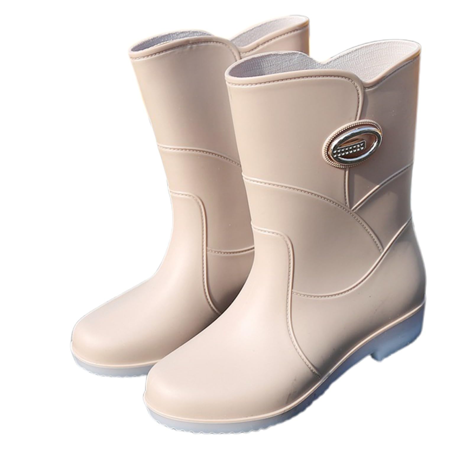 Stivali da Pioggia da Donna Antiscivolo in Silicone A metà Polpaccio Scarpe da Lavoro per Escursioni All'Aperto Campeggio Spiaggia Passeggiate Comfort per Tutte Le Stagioni