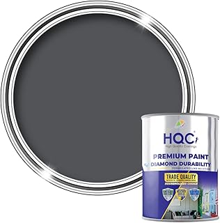 HQC Weather Shield Classic Grey Smooth Masonry Paint | 1L in 30+ Colours | Storm Proof, Scrub Resistance & Waterproof | Weatherproof Technology Designed with Acrylic Resin for Ultimate Protection
