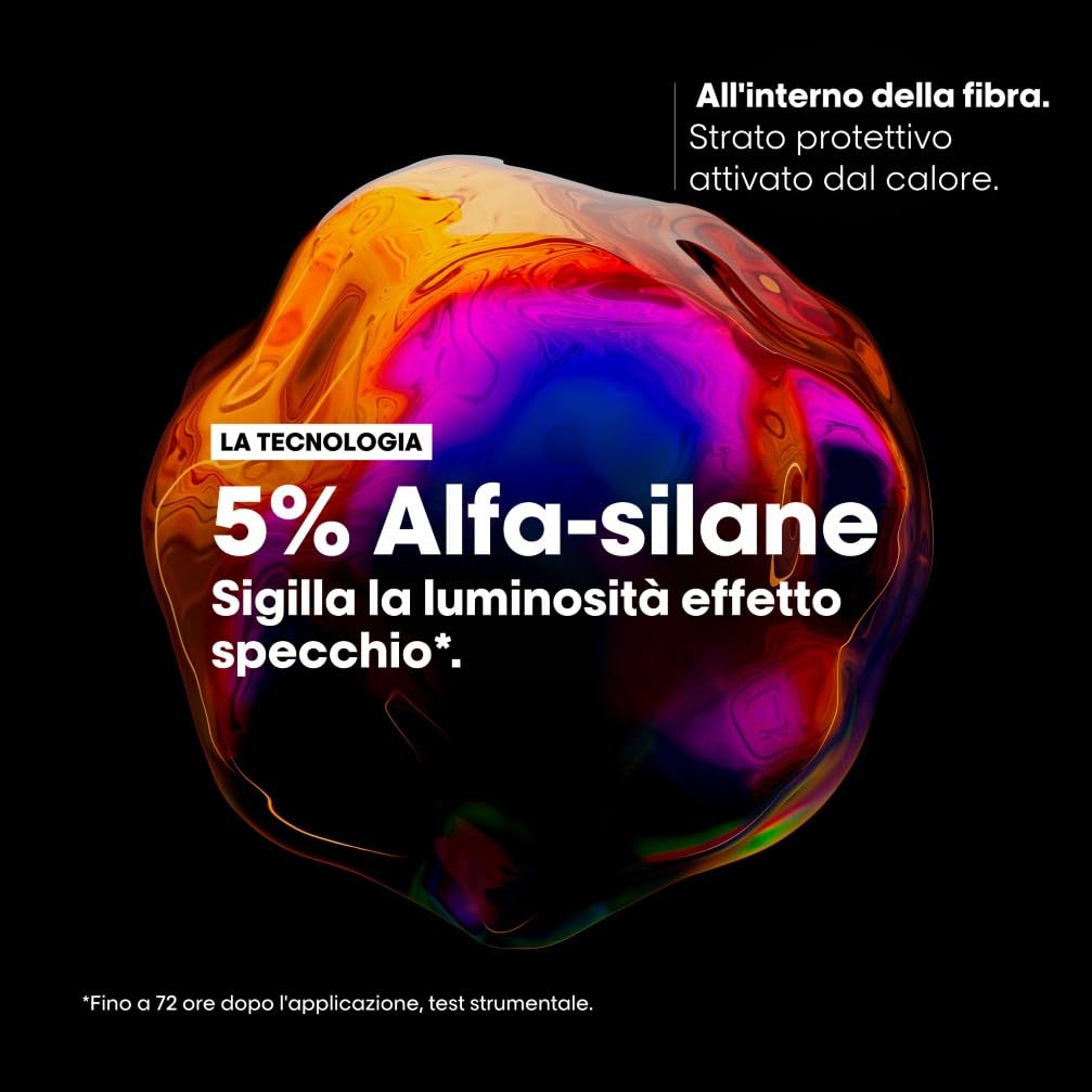 L'Oréal Professionnel Siero Glass Shine Anti Crespo, Termoprotettore per Capelli Luminosi, Vitamino Color Spectrum, 30ml