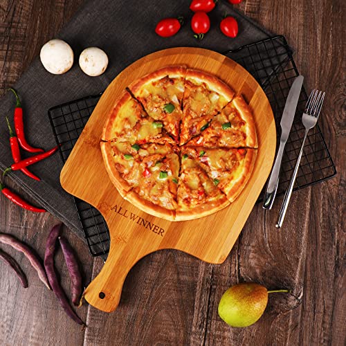 Allwinner Bamboo Pizza Peel 12 Inch Premium Wooden Pizza Peels For Making Pizza, 2 Pack #TOP6