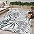 Wonnitar Outdoor Rugs 5x8, Waterproof Plastic Straw Rug for Patio Clearance, Reversible Large Outside RV Camping Mat Portable Tropical Front Porch Carpet for Backyard Park Deck (Grey/White, 5'x8')