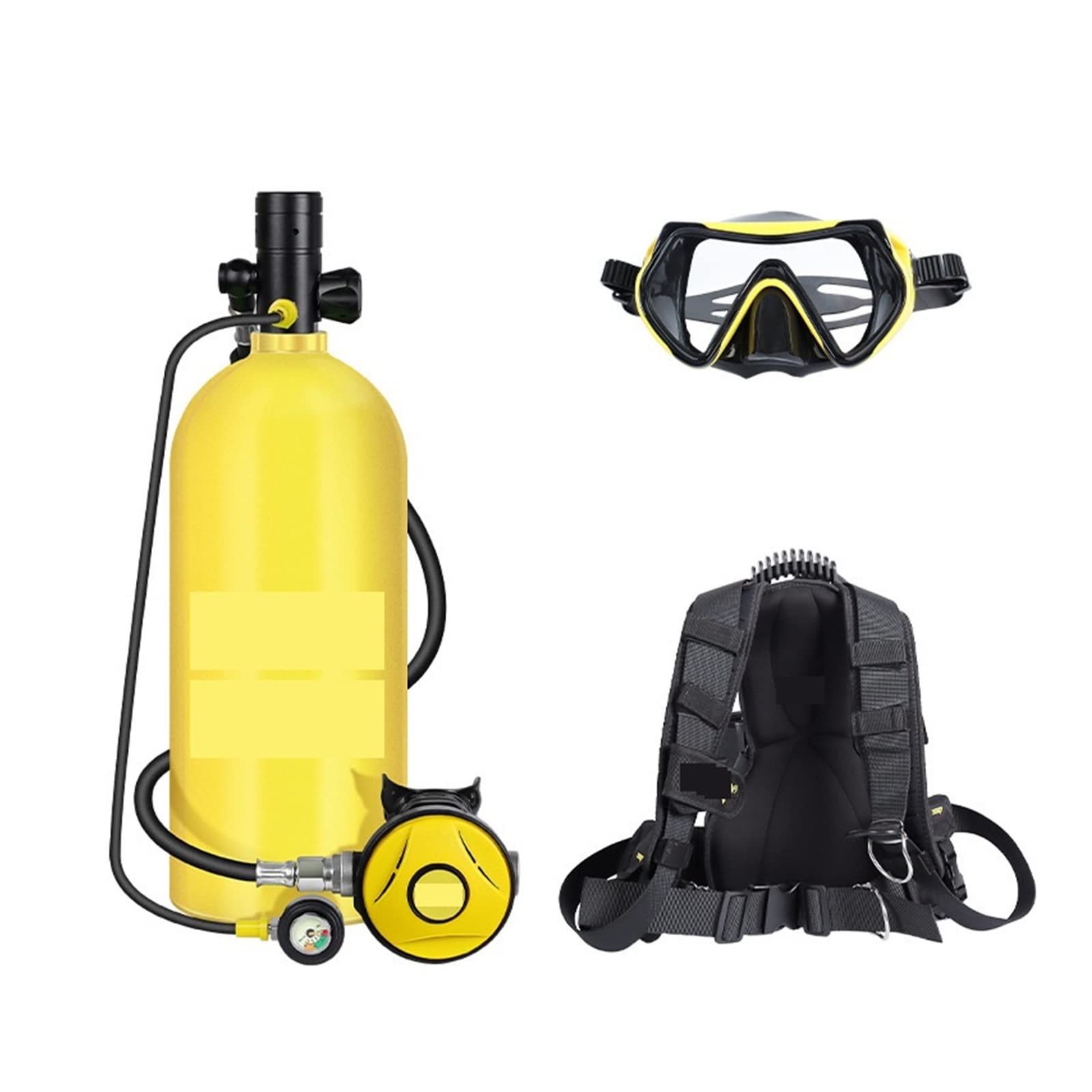Dcdcd Yellow Bottle Blackhead—B 3 Liters Diving Snorkeling Equipment Diving Respirator Fish Gill Oxygen Cylinder Spare(Yellow Bottle Blackhead—B)