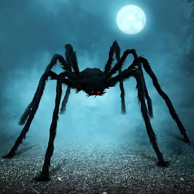 PT Giant Halloween Spider 90cm - Outdoor and Indoor Decorations, Fake Big Spider 1pcs 4