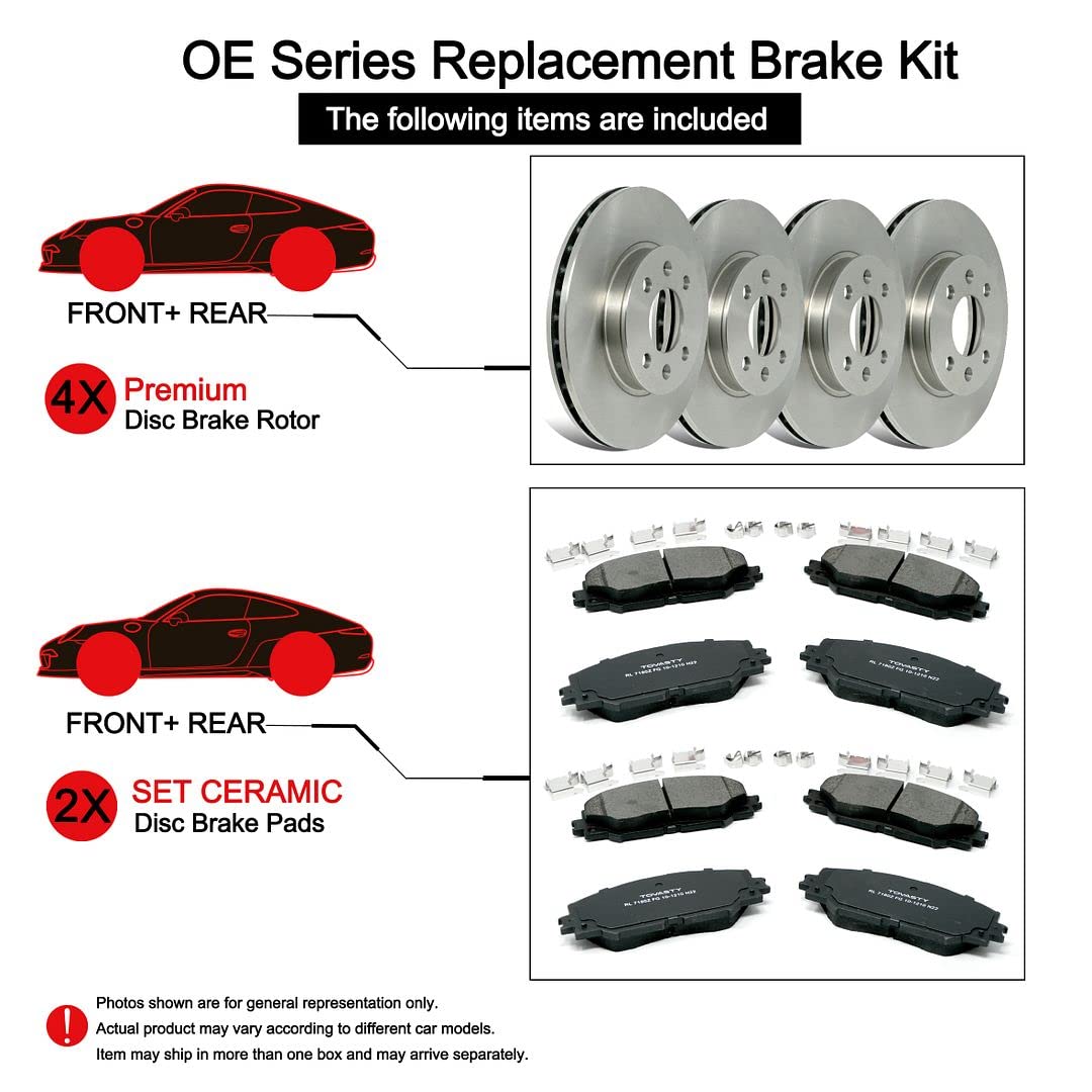 2016 Honda Accord Rear Brakes Complete Brake Kit For 2013-2017 Honda Accord - Front & Rear Rotors & Ceramic Pads 2013 Honda Accord Floor Mats Oem - Foto 3