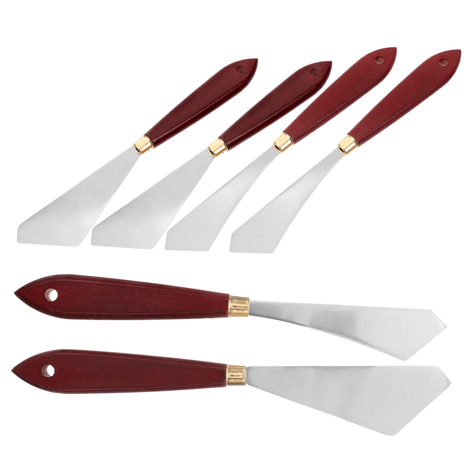 Angoily 2 Set Spatolper Pittura Con Legno Strumenti Per Arte E Miscelazione Colori Raschietti Per Pittura Ad Olio Per Insegnanti 6 Pezzi*2