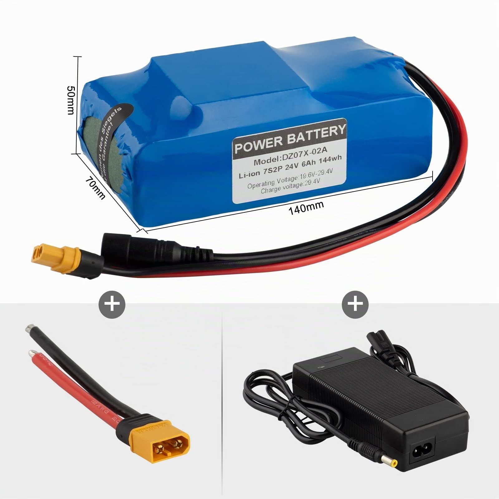 Batería de Bicicleta eléctrica 24V batería de Iones de Litio 6Ah 12Ah 9Ah con Cargador de 29,4V 200W-700W 250W 300W 350W 400W 500W se Puede Utilizar en Scooter, etc.