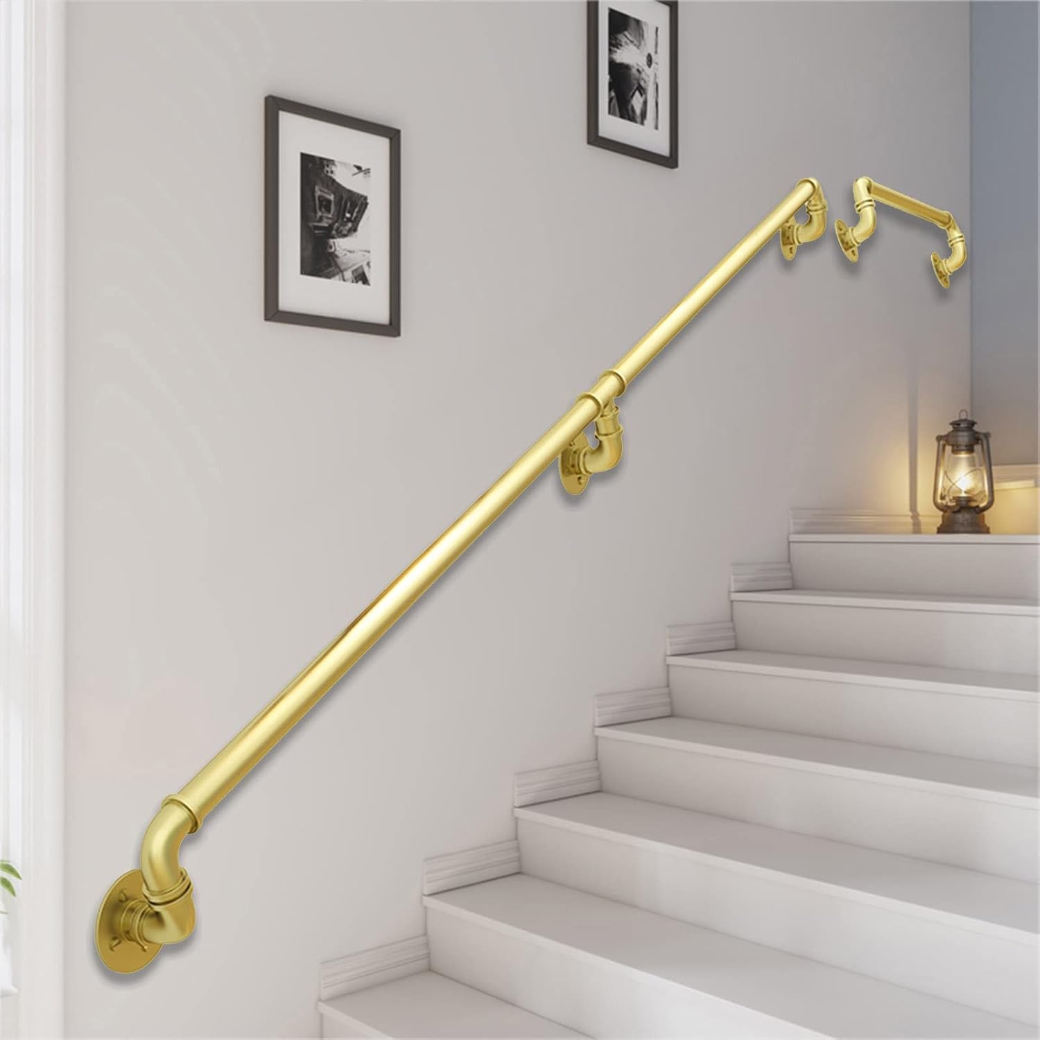 MObyat Handrails for Stairs Indoor Outdoor Grab Rail, Industrial