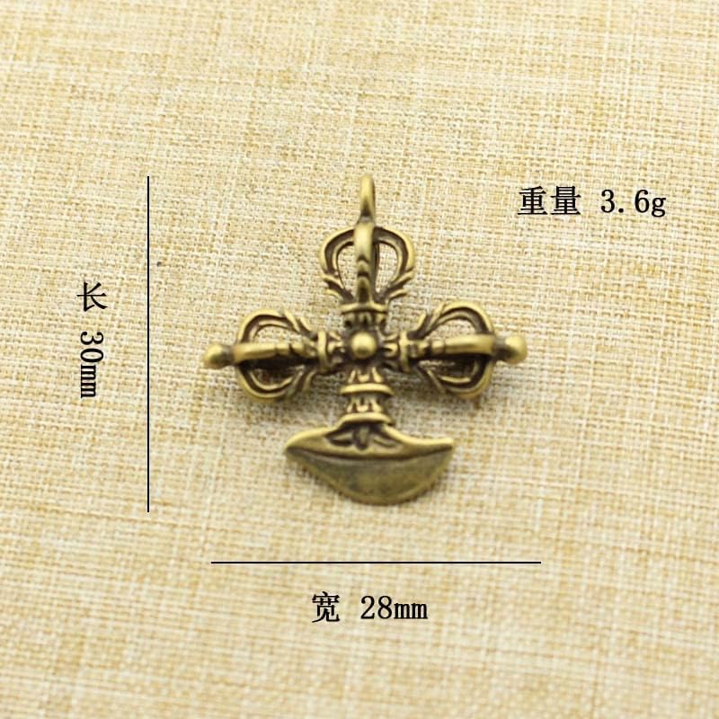 [売店] 1 個铜ハウジング挂件汽车钥匙扣挂件纯铜饰品吊坠创意个性銅クロスペンダント車キーホルダーペンダントピュアジュエリークリエイ