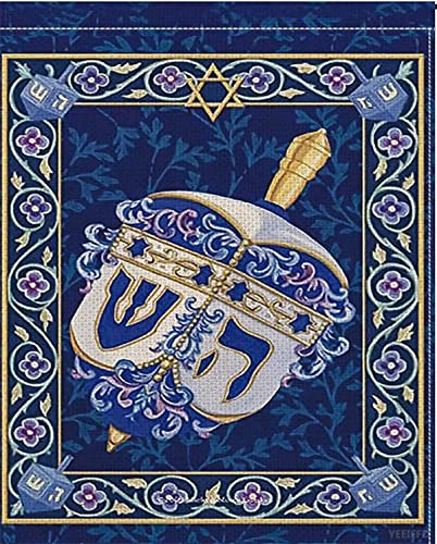 DIY Diamond Painting Full Round Drill Kits for Adults Hanukkah Star of David Jewish 12x16 inch