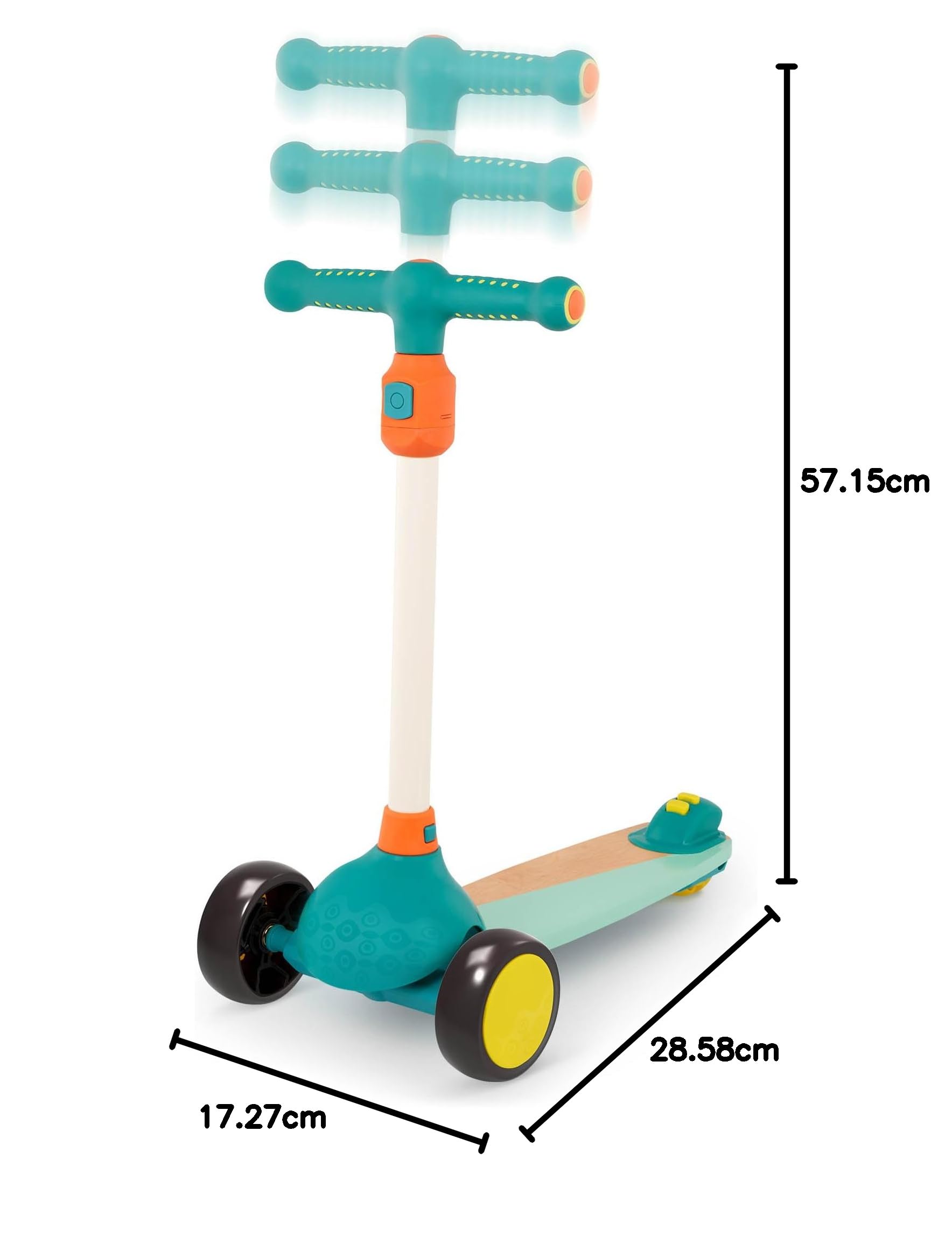 B. toys Scooter Fun, Trottinette en Bois avec Roues Lumineuses