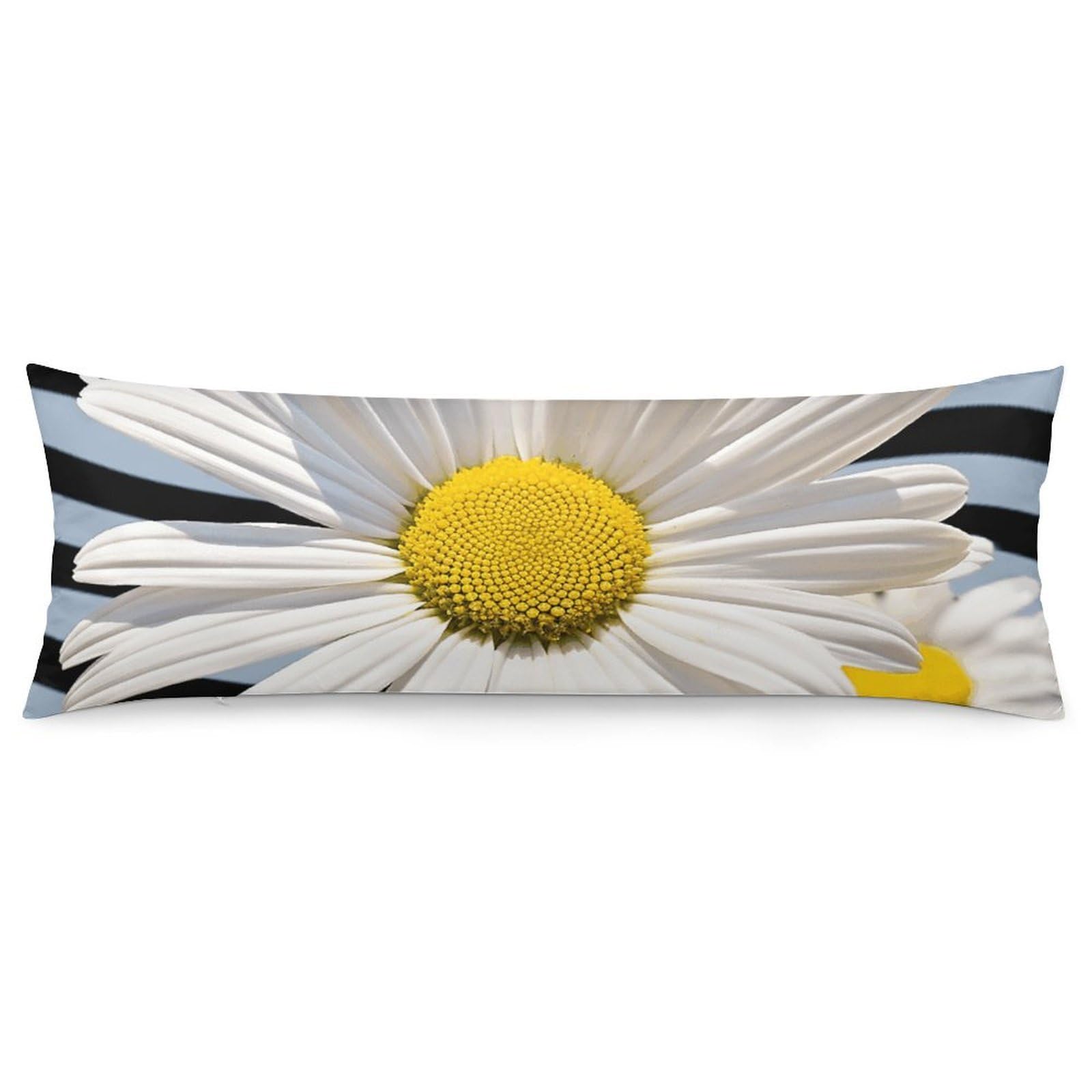 2 Pack Pillow Cases for Hair and Skin, Soft Breathable Pillow Case Covers with Hidden Zipper, Daisy Flower Pillowcase 20"x54" Pillow Covers for Sleeping Gift