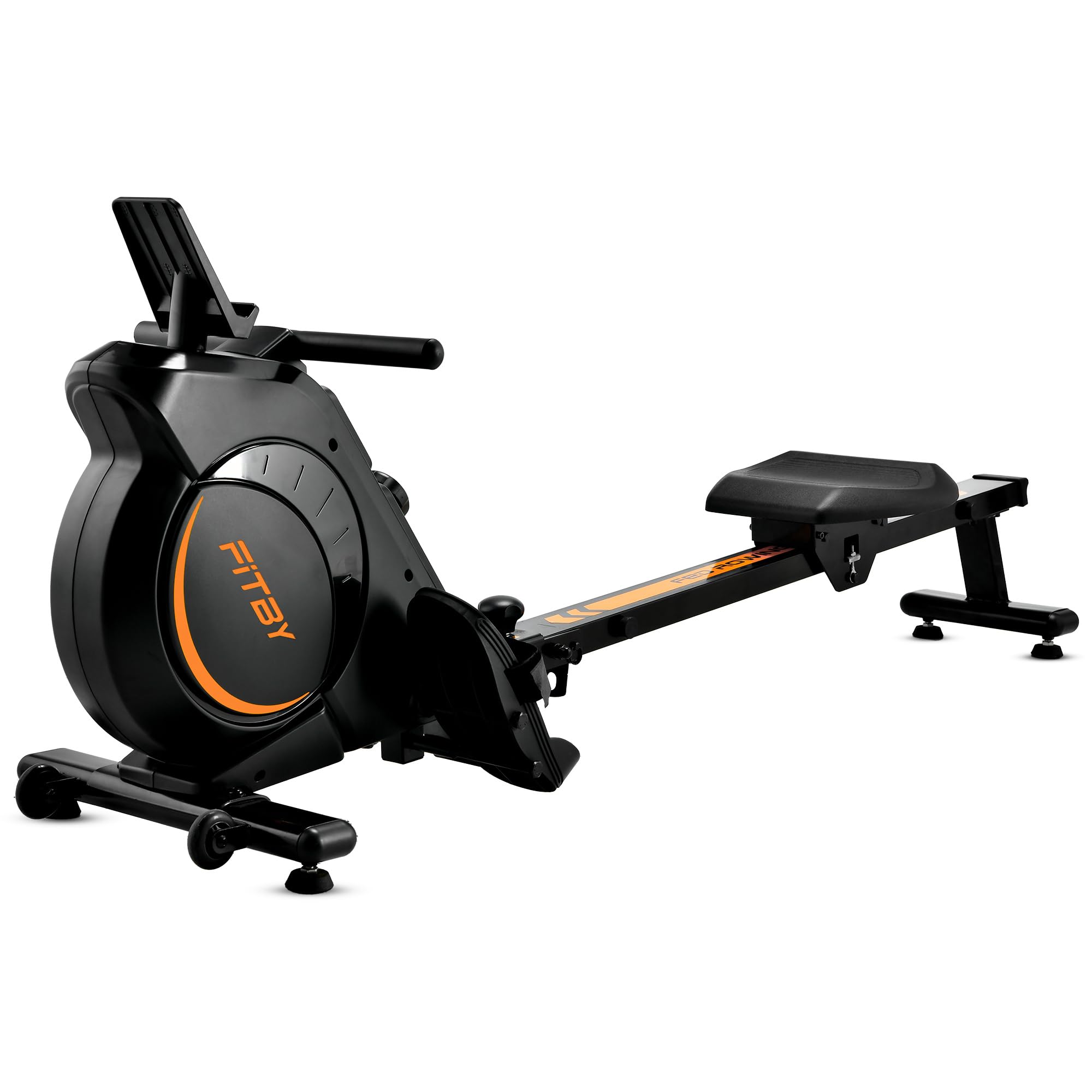 Magnet-Rudergerät Für Das Heim-Fitnessstudio – Klappbares Trainingsgerät Mit 350-Pfund-Belastbarkeit Und LCD-Monitor | 16 Einstellbare Stufen Für Cardio-Training – Schwarz