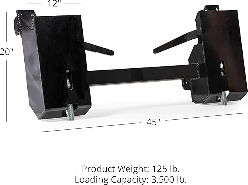 Miniatura 8 de Titan Attachments Adaptador de enganche rápido para tractores John Deere globales para convertir el soporte universal estilo minicargador, no