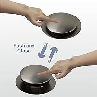 Vista 4 de Brushed Bathtub Drain Stopper,Universal Pop Up Bath Drain, Hidrop Tip Toe Tub Drain Stopper,Conversion Kit Assembly, Replaces Lift and Turn,Tip-Toe