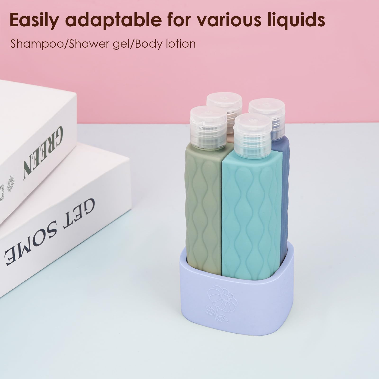 ReignSword 4 in 1 Travel Bottles for Toiletries TSA Approved Silicone Travel Containers - Image 4