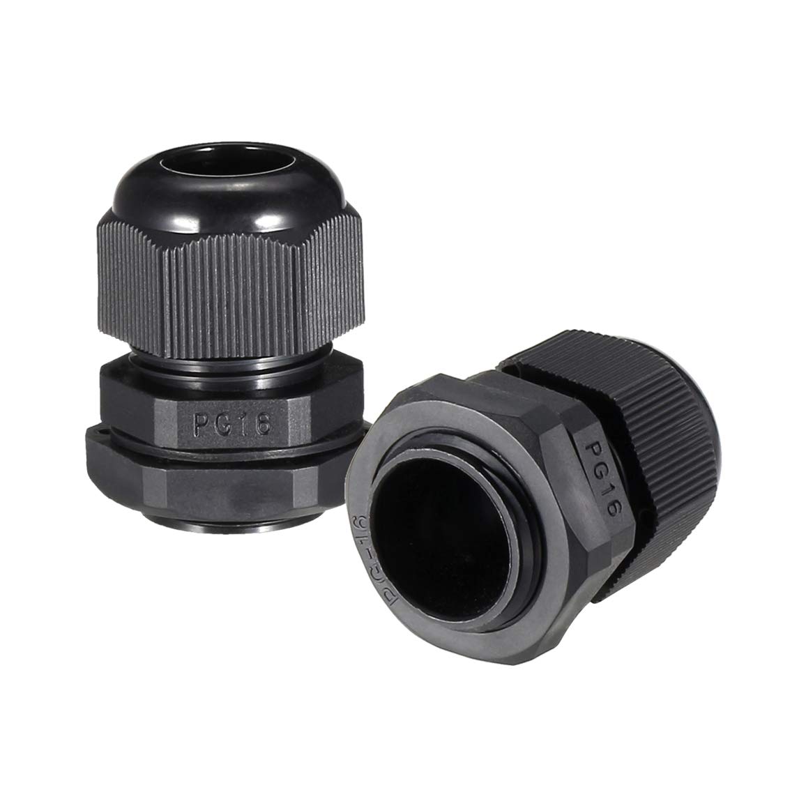 10 Stück PG21 Kabelbinder, Dichtung, Kunststoff, wasserdicht, verstellbar, Gegenmutter schwarz, für 13 mm-18 mm Durchmesser