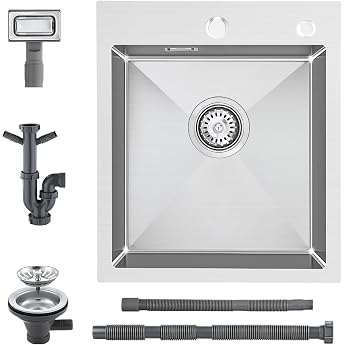 Kitchen Sink 40 x 45 cm Stainless Steel