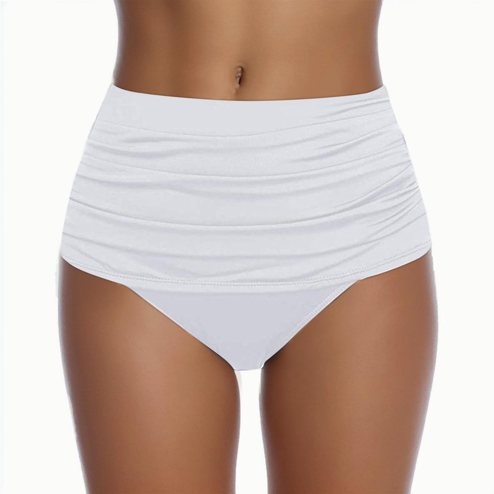 Bikini Mujer Culotte Talle Alto Drapeado Reductora Abdomen Natación Slip de Baño