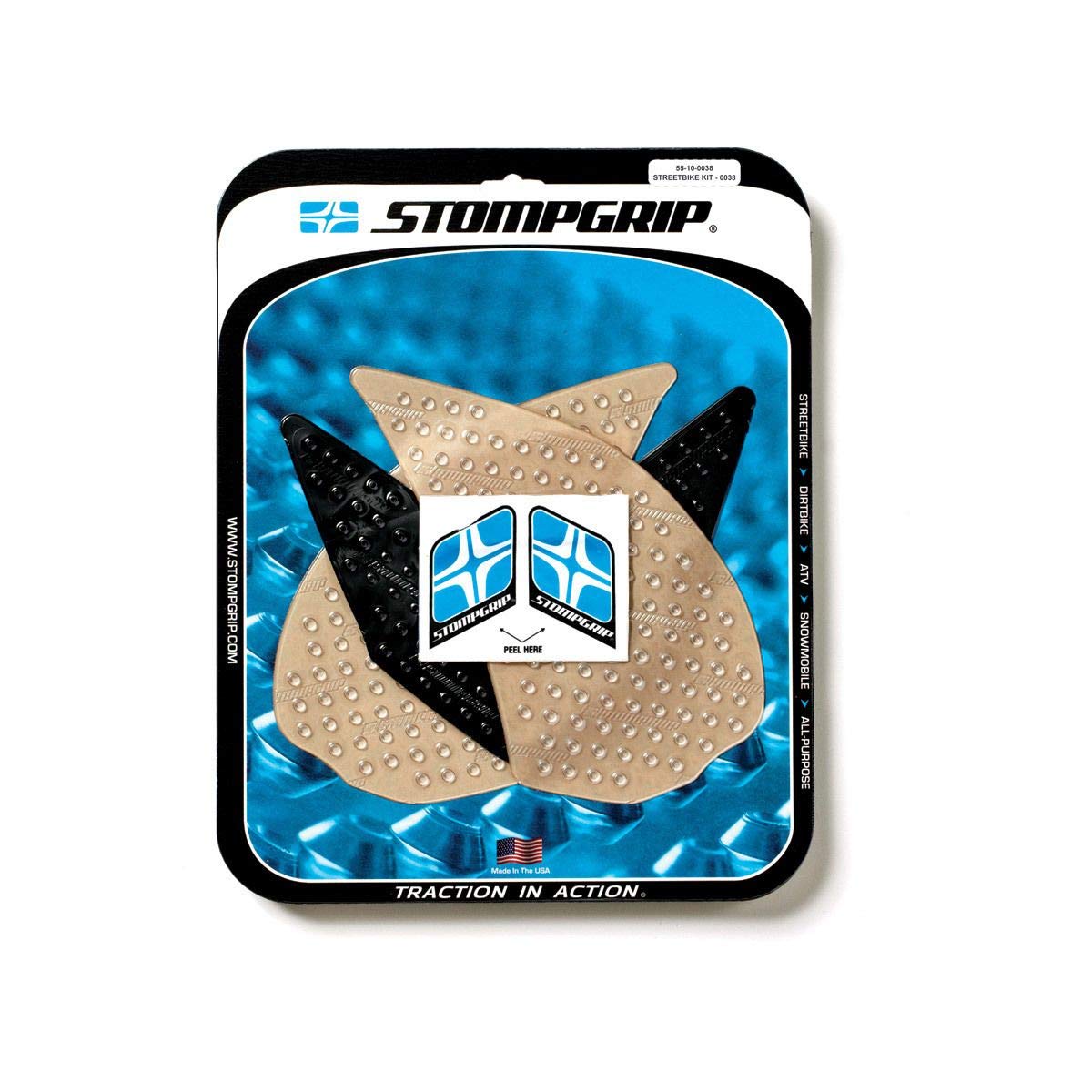 Stomp Design STOMPGRIP Volcano Tank Grips (Clear) for 10-13 Kawasaki Z1000