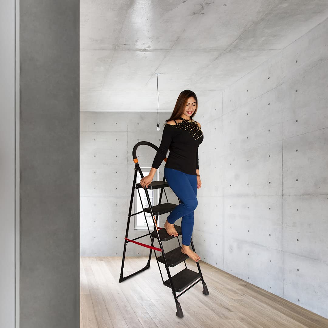 Parasnath 7-Step GoUp Steel Ladder Grey | Foldable Lightweight Step Ladder with Anti-Skid Plastic Steps | Durable and Safe | 6-Year Manufacturer Warranty | Made in India — Amazon image 11