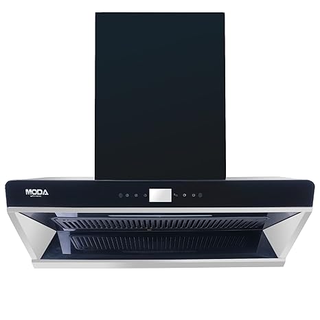 MODA Germany PARADISE 90 1300 m3/h Gesture Controlled Wall Mount Kitchen Chimney (Filter Less Technology, 3 Speed Gesture and Touch Controlled With Auto Opening, Auto Clean Technology With Oil Collector Cup)