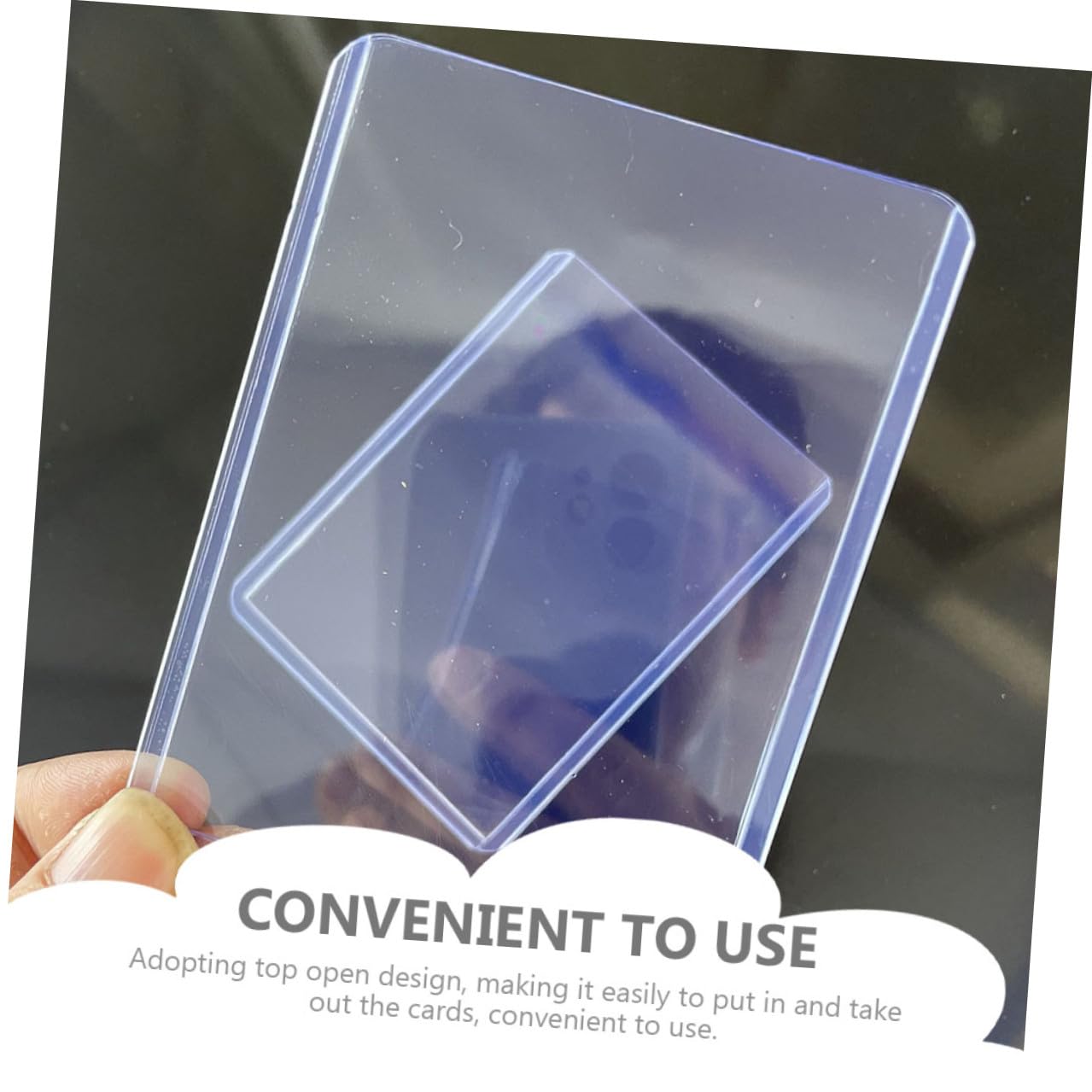 ORFOFE 100 Stück Kartenhüllen PVC Schutzfolie Transparent Trading Cards Sleeves Anti kratz Sammelkarten Schutzhüllen für Spielkarten Fotos Sportkarten