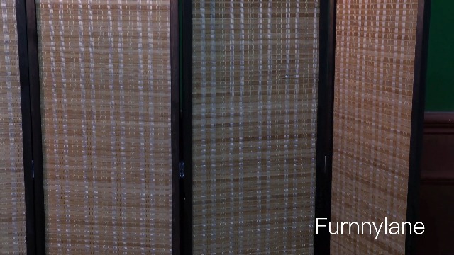 Amazon.com: Furnnylane 8 Panel Bamboo Room Divider - Natural Brown