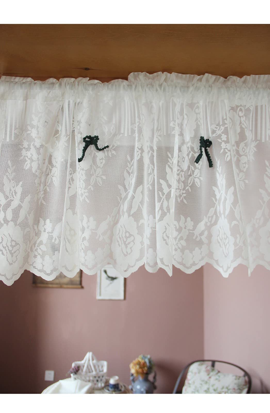 A.Monamour Voilage Rideau Court pour Petit Fenêtre Voile Blanc Dentelle Transparent Flocon de Neige Texture Glands de Gouttes d'eau Rideau Brise-bise Rideaux à Disques Panneaux Cantonnières Bistro A.Monamour Voilage Rideau Court pour Petit Fenêtre Voile Blanc Dentelle Transparent Flocon de Neige Texture Glands de Gouttes d'eau Rideau Brise-bise Rideaux à Disques Panneaux Cantonnières Bistro