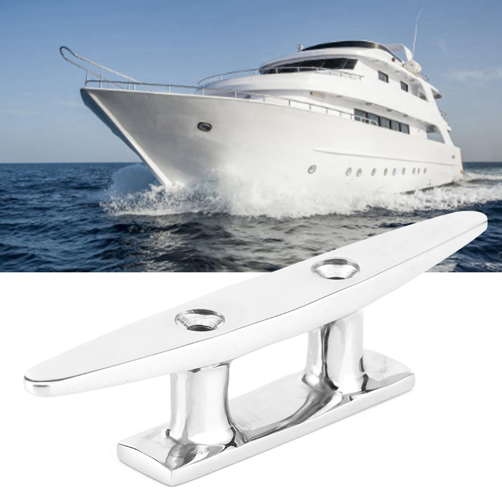 Akozon Bitta per Barca, 4 Pezzi 100mm/3.9in in Acciaio Inox Bitta per Barca Bitta per Ormeggio per Pontile per Ormeggio per Barca Accessorio