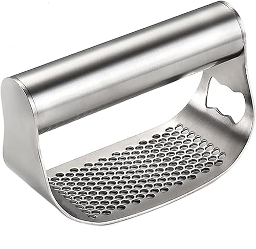 Miniatura 7 de Mecedora de prensa de ajo, prensa de ajo de acero inoxidable, picadora de ajo de acero inoxidable resistente, picadora de ajo para herramientas de