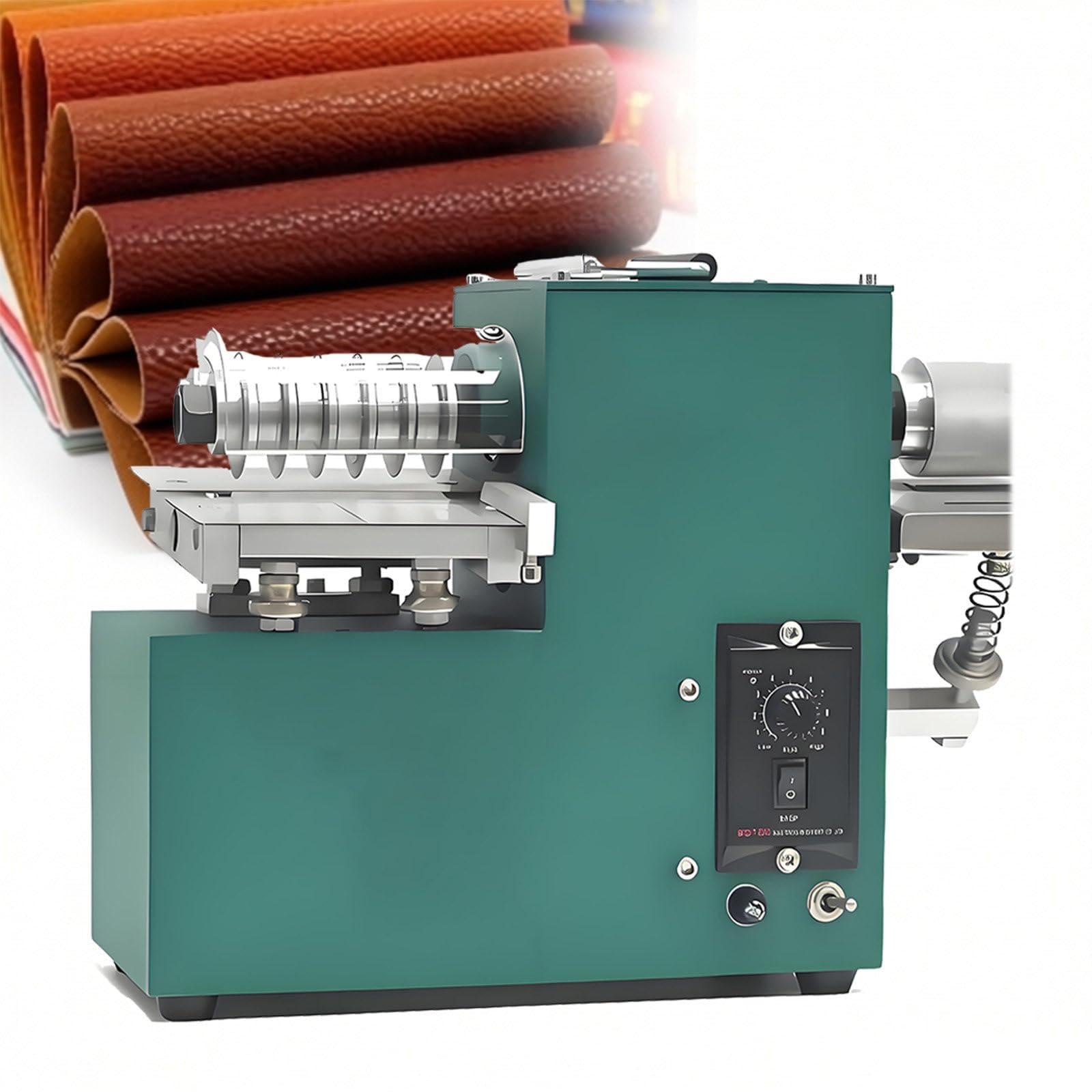 GIZMIT DIY Leathercraft Strap Splitter, Electric Leather Cutting Machine, Electric Leather Splitter Machine 40W/60W for Leather, Shoes, Bag, Paper doublehead