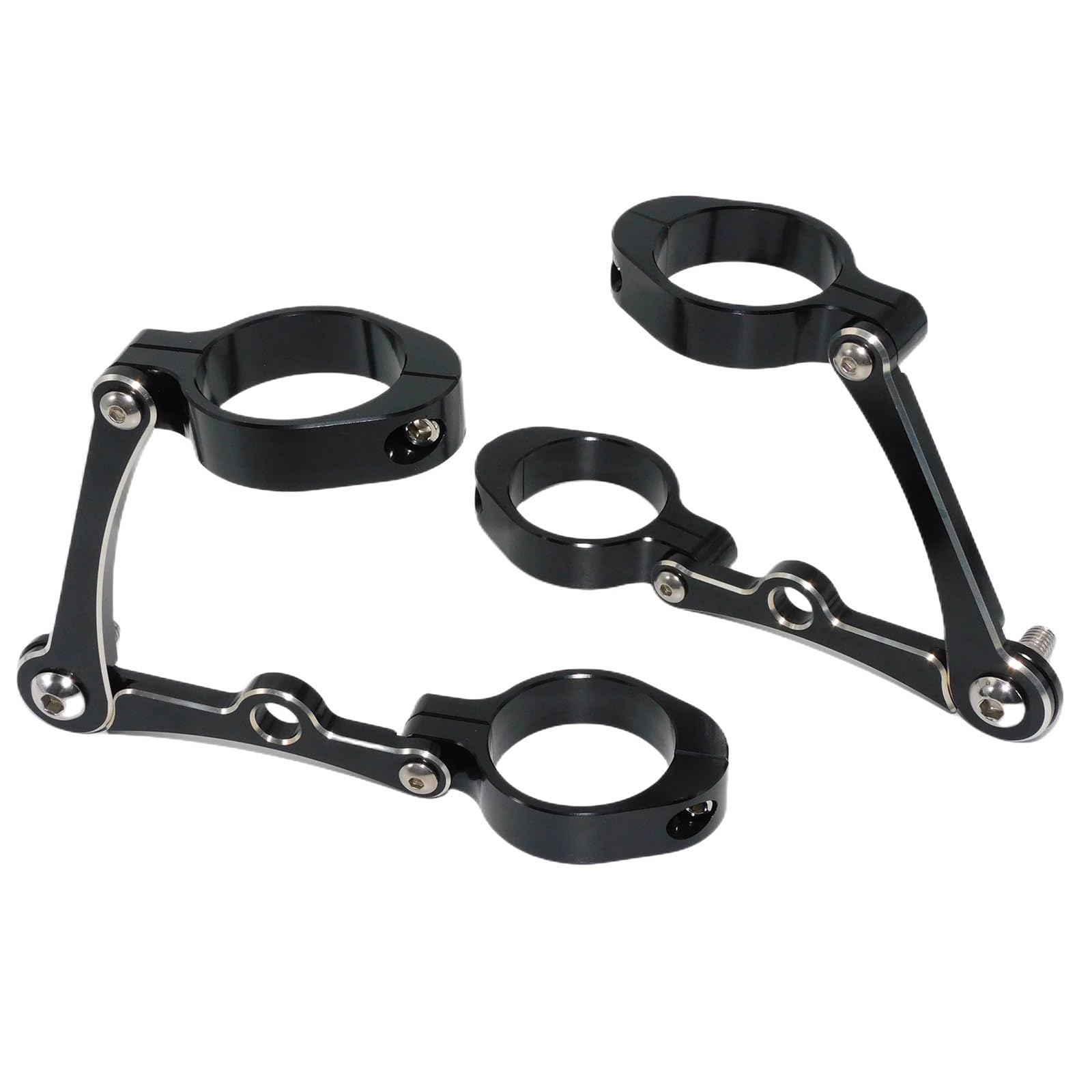Rack Roll Cage 39mm-41mm Motorcycle CNC Fork Tube Holder Headlight Bracket Mount Fit for Harley Touring Sportster Dyna Chopper Bobber(A)
