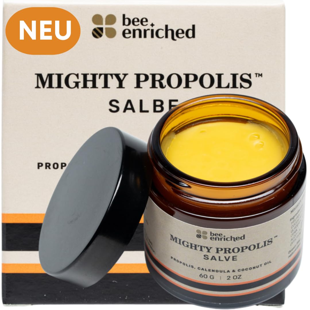 Zugsalbe & Wundsalbe 60g | Wund und Heilsalbe mit Calendula | Mighty Propolis Salbe | Wundheilsalbe | Salbe Gegen Juckreiz | Bee Enriched
