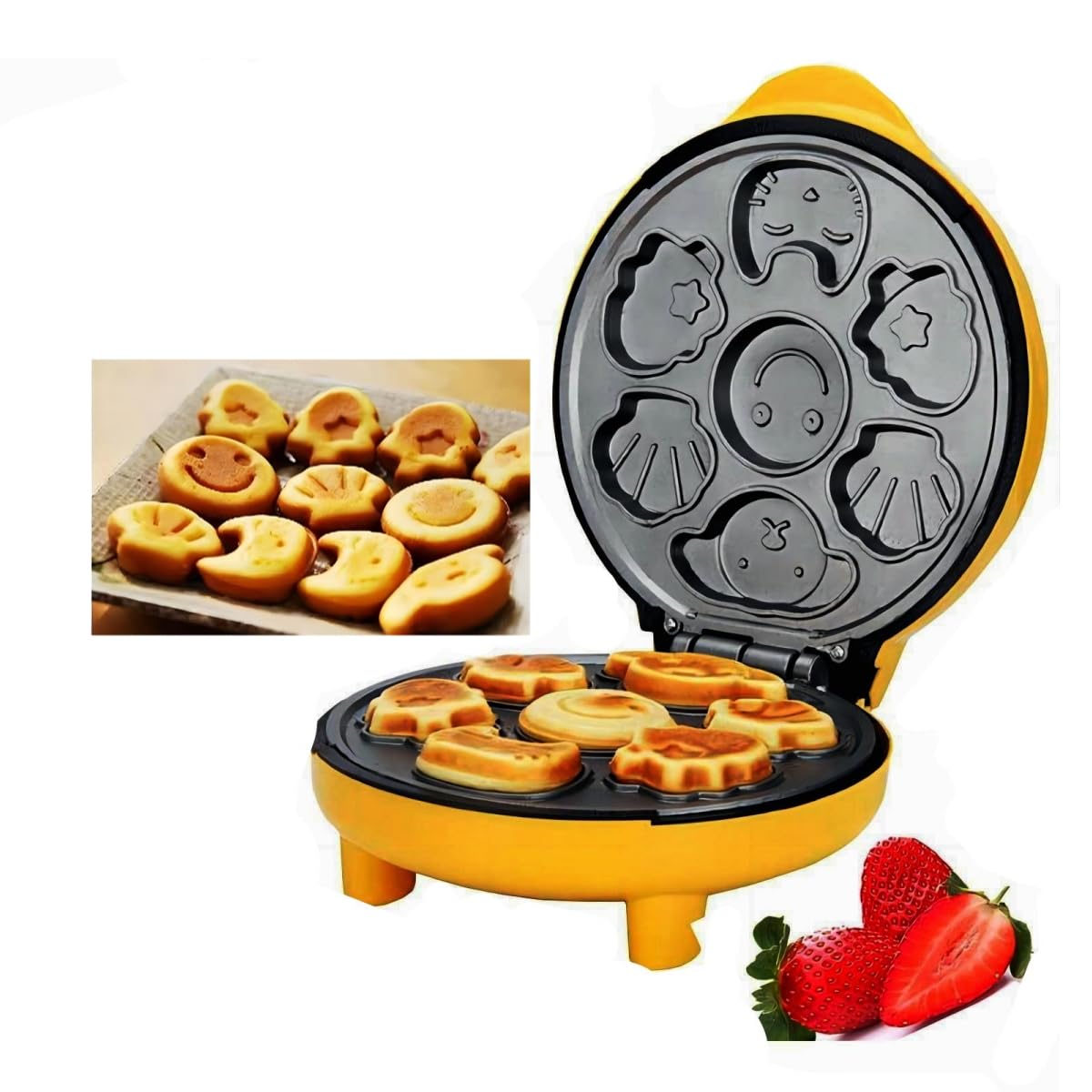 Waffle Maker for Kids 7 Different Shaped Pancakes Animal