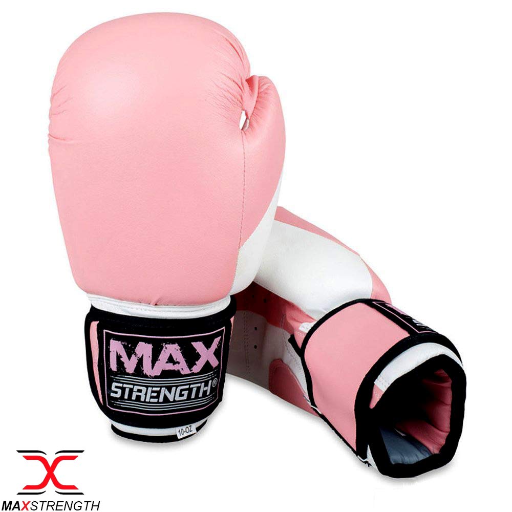 MAXSTRENGTH Set di guantoni da boxe e guantoni da boxe per MMA, Muay Thai, kickboxing, allenamento arti marziali, gancio e bersaglio Jab con guantoni da boxe