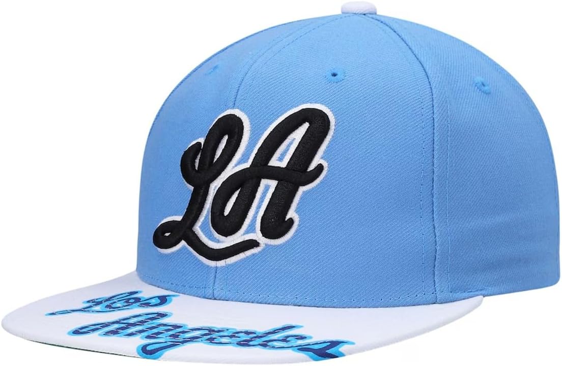 Mitchell & Ness Los Angeles Lakers Reload 3.0 Snapback Adjustable Hat Cap - Light Blue