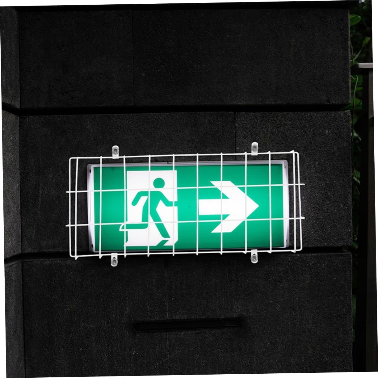 OSALADI 2Pcs Stainless Steel Emergency Exit Light Protection Cover Wall Mount Wire Guard for Safety Signs Durable Emergency Light Shield Easy Installation for Enhanced Safety