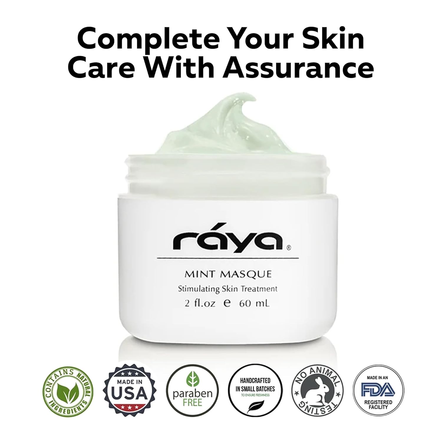 Raya Mint Masque (603) | Cooling and Refreshing Facial Treatment Mask Combination for Oily and Break-Out Prone Skin, Moisturizing,Tightening Pores, Refining Complexion, Paraben-free - 60ml - Image 4