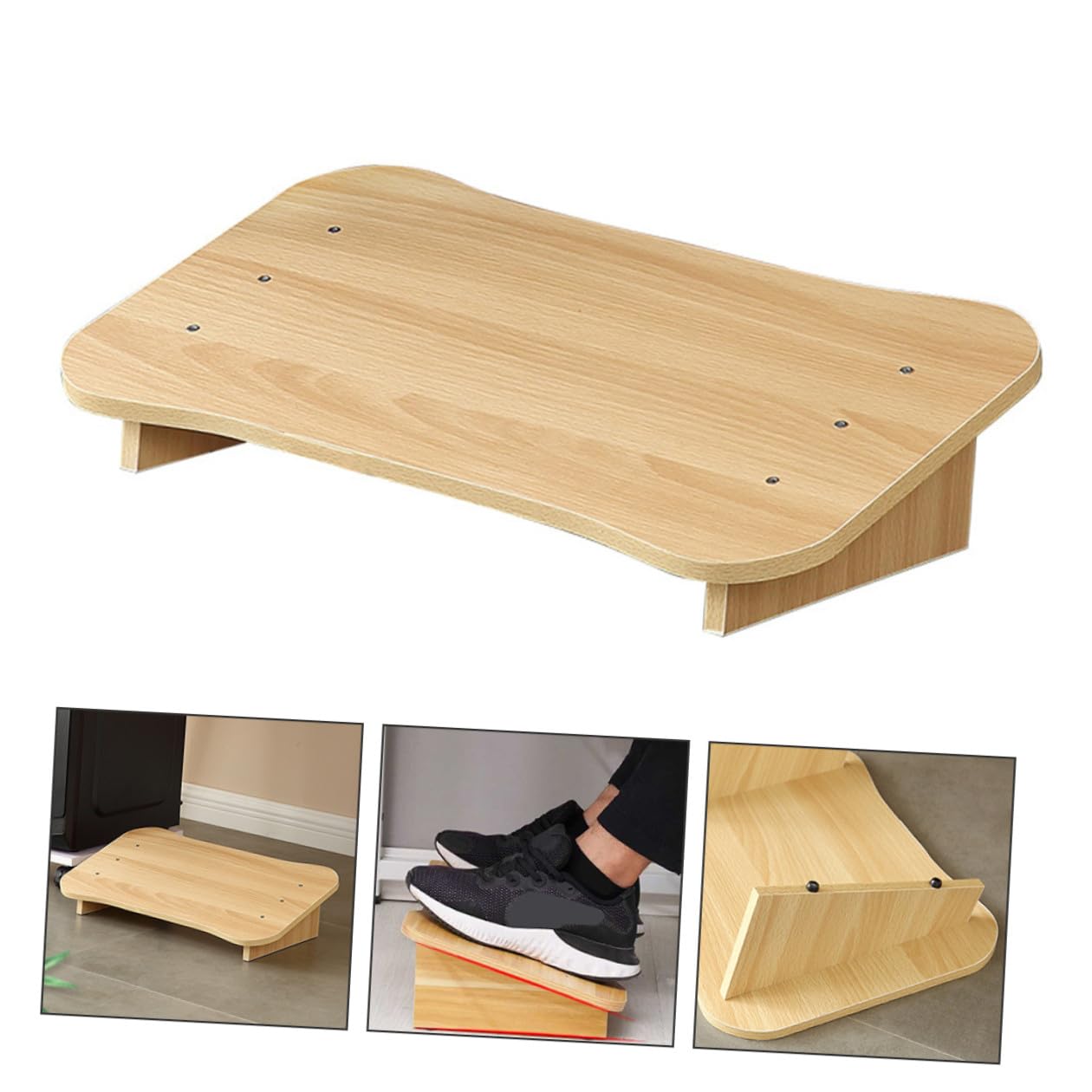 SOIMISS Reposapiés Inclinado Debajo del Escritorio para Oficina y Hogar Material Sintético y Diseño Ergonómico para Mayor Comodidad