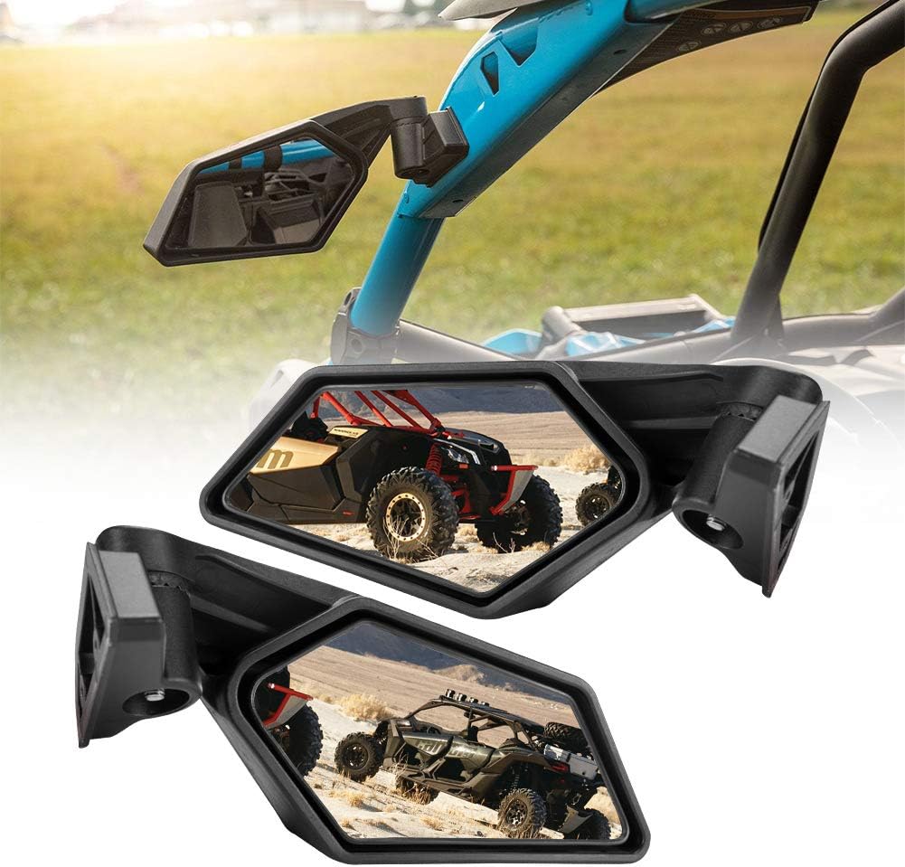 X3 Side Mirrors, A & UTV PRO X3 Racing Mirrors for Can am Maverick X3 Max Turbo R