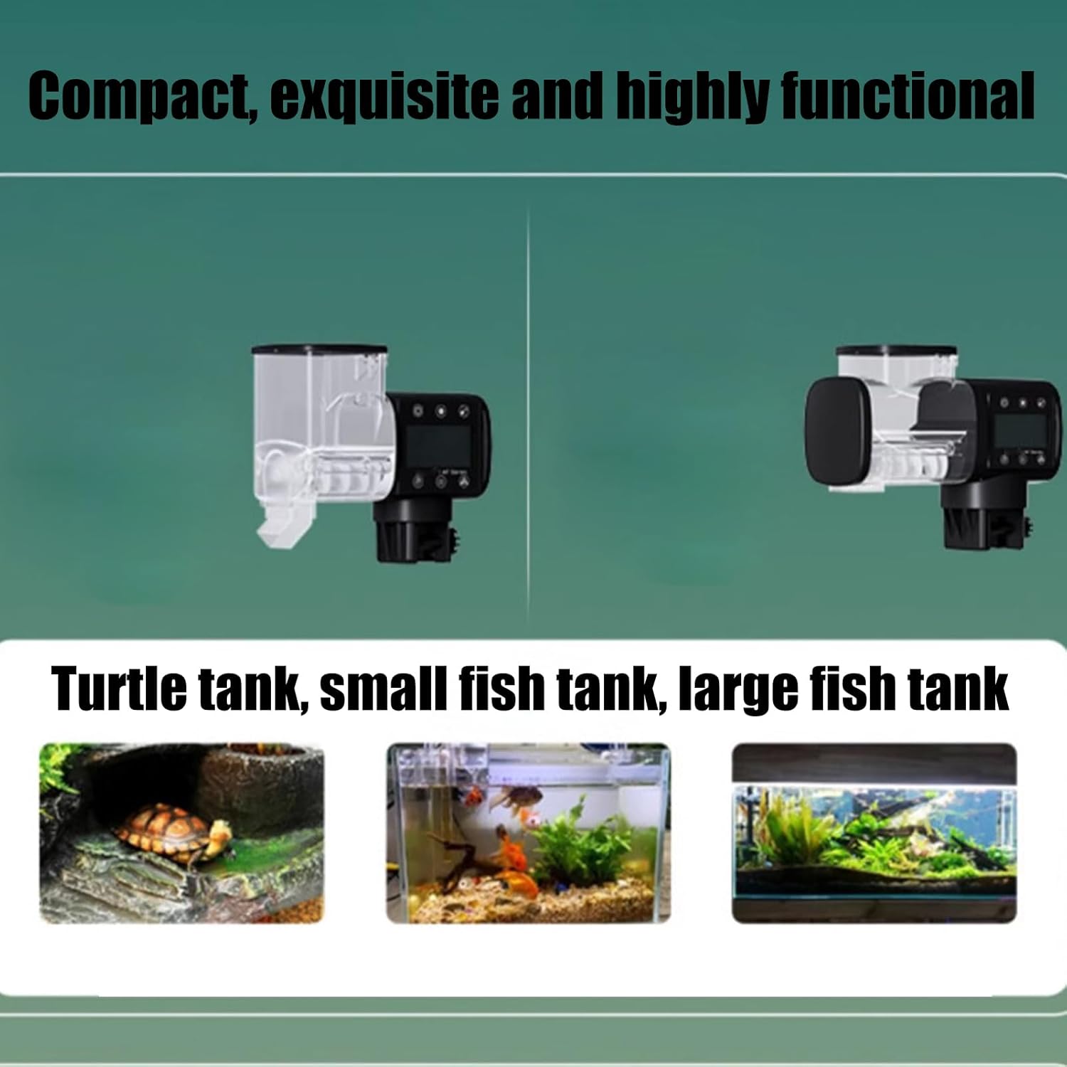 Automatic Fishtank Feeder Digital Timer Control Quiet Feeding Device for Feeding Easy Maintenances Large Capacity Fish Feeder